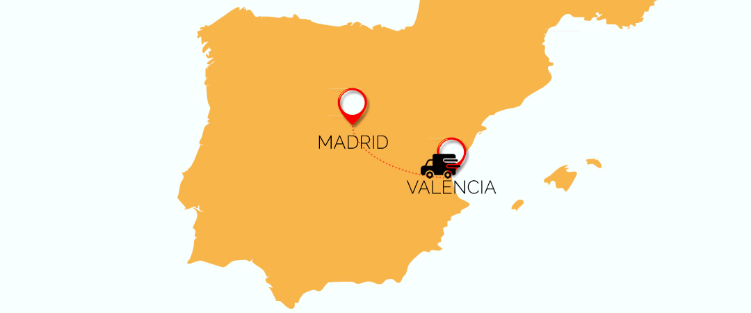 rutas frecuentes entre Valencia y Madrid